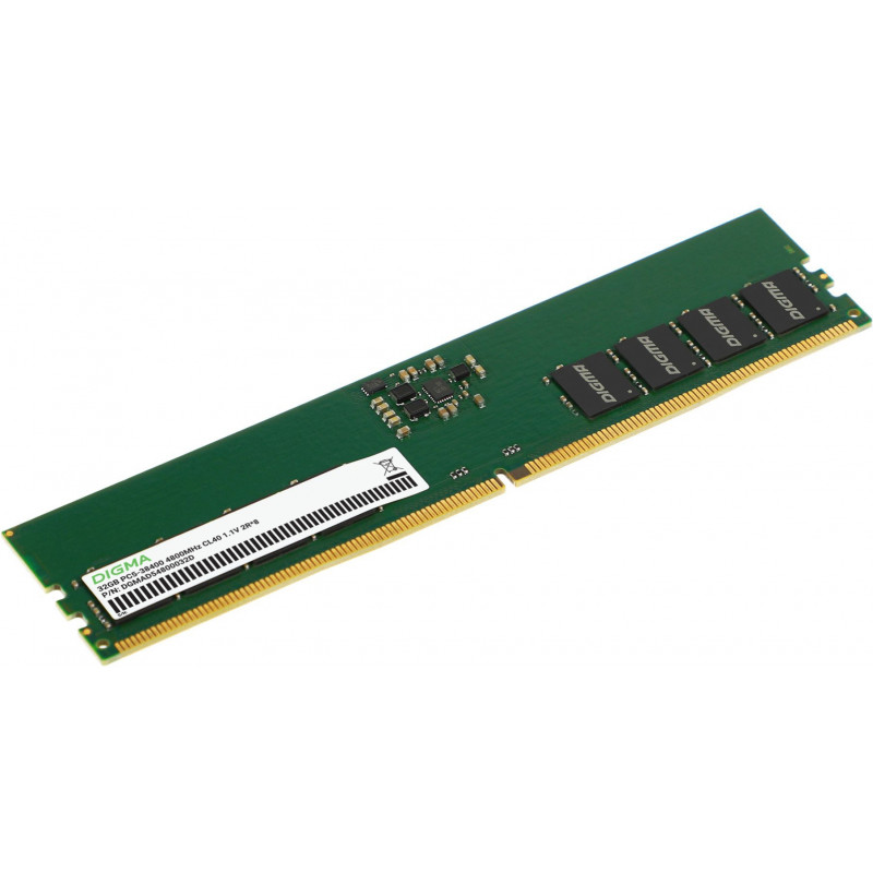 Память DDR5 32GB 4800MHz Digma DGMAD54800032D RTL PC5-38400 CL40 DIMM 288-pin 1.1В dual rank Ret