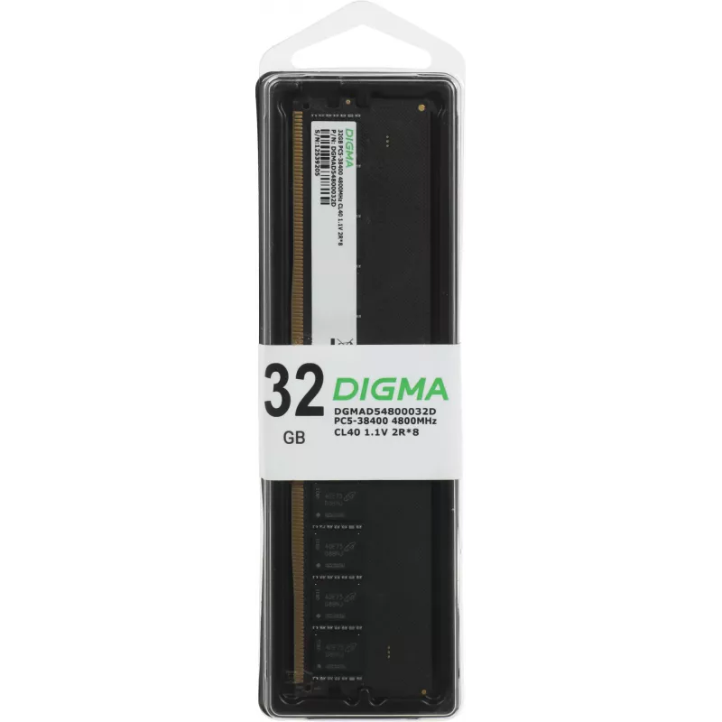 Память DDR5 32GB 4800MHz Digma DGMAD54800032D RTL PC5-38400 CL40 DIMM 288-pin 1.1В dual rank Ret