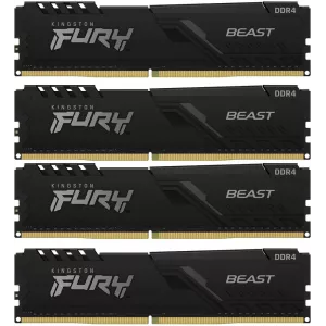  DDR4 4x32GB 3200MHz Kingston KF432C16BBK4128 Fury Beast Black RTL Gaming PC425600 CL16 DIMM UDIMM 288pin 135 dual rank Ret