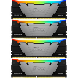 Память DDR4 4x16GB 3600MHz Kingston KF436C16RB12AK4/64 Fury Renegade RGB RTL Gaming PC4-28800 CL16 DIMM 288-pin 1.35В kit dual rank с радиатором Ret