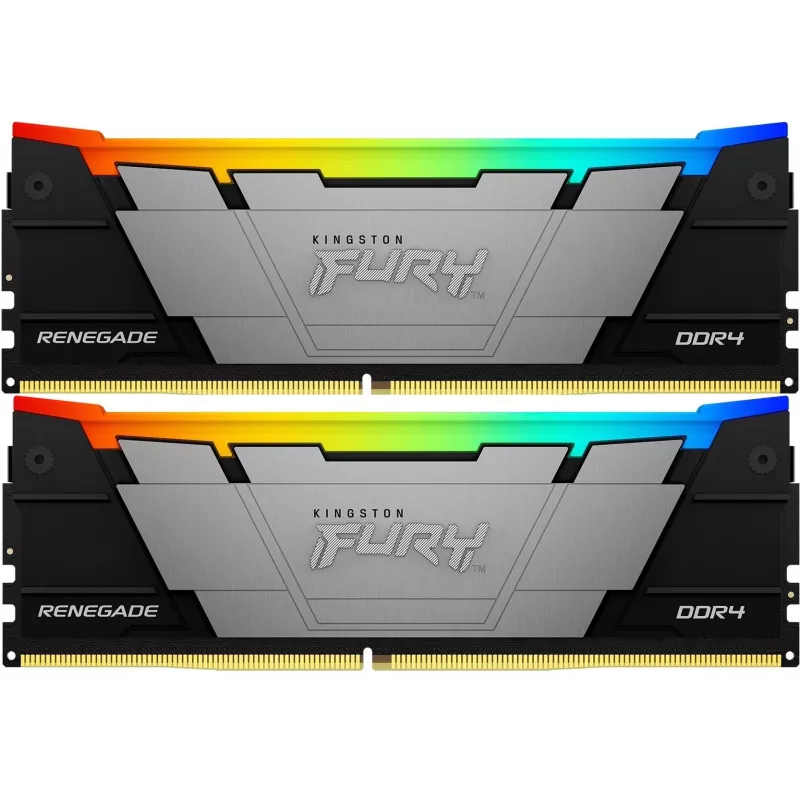 Память DDR4 2x8GB 4600МГц Kingston KF446C19RB2AK2/16 Fury Renegade RGB RTL Gaming PC4-36800 CL19 DIMM 288-pin 1.5В kit single rank с радиатором Ret