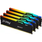 Память DDR5 4x32GB 5600MHz Kingston KF556C40BBAK4-128 Fury Beast Black RGB RTL Gaming PC5-44800 CL40 DIMM 288-pin 1.25В dual rank с радиатором Ret