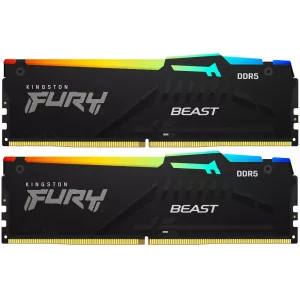  DDR5 2x8GB 5200MHz Kingston KF552C40BBAK216 Fury Beast Black RGB RTL PC541600 CL40 DIMM 288pin 125 kit single rank Ret