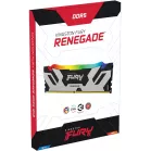 Память DDR5 24GB 7200MHz Kingston KF572C38RSA-24 Fury Renegade Silver/Black RGB RTL Gaming PC5-57600 CL38 DIMM 288-pin 1.45В single rank с радиатором Ret