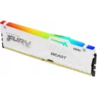 Память DDR5 16GB 6000MHz Kingston KF560C36BWEA-16 Fury Beast White Expo RGB RTL Gaming PC5-48000 CL36 DIMM 288-pin 1.35В dual rank с радиатором Ret