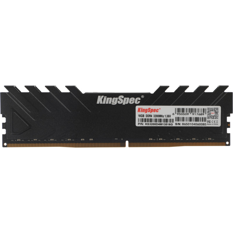 Память DDR4 16GB 3200MHz Kingspec KS3200D4M13516G RTL PC4-25600 CL19 DIMM 288-pin 1.35В single rank с радиатором Ret