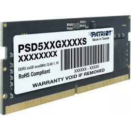 Память DDR5 8GB 5600MHz Patriot PSD58G560041S Signature Line RTL PC5-44800 CL46 SO-DIMM 262-pin 1.1В single rank Ret