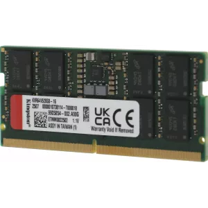  DDR5 16GB 6400MHz Kingston KVR64V52BS816 Valueram RTL PC551200 CL52 SODIMM 262pin 11 single rank Ret