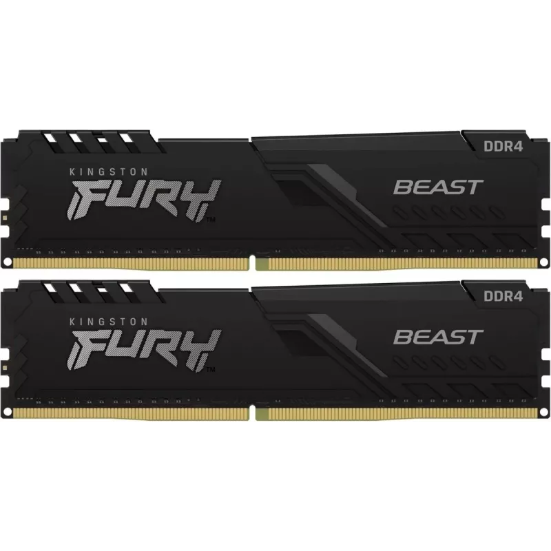 Память DDR4 2x16GB 3200MHz Kingston KF432C16BB1K2/32WP Fury Beast Black RTL Gaming PC4-25600 CL16 DIMM 288-pin 1.35В dual rank с радиатором Ret