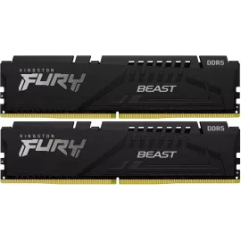Память DDR5 2x32GB 5600MHz Kingston KF556C40BB2K2-64 Fury Beast Black RTL PC5-44800 CL40 DIMM 288-pin 1.25В dual rank с радиатором Ret
