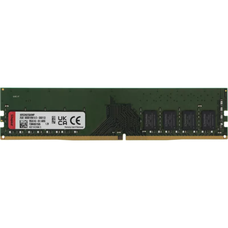 Память DDR4 8GB 3200MHz Kingston KVR32N22S8/8WP RTL PC4-25600 CL22 DIMM 288-pin 1.2В single rank Ret
