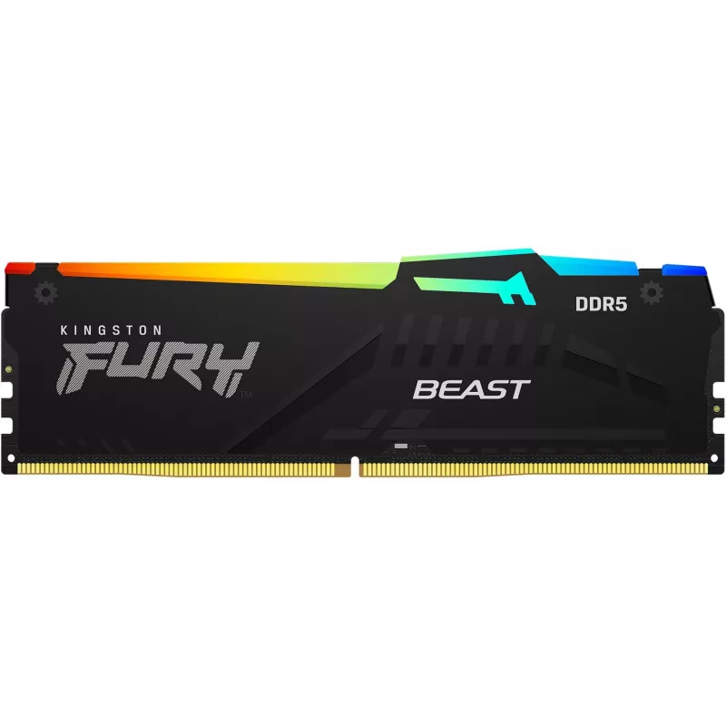 Память DDR5 32GB 5600MHz Kingston KF556C40BB2A-32 Fury Beast Black Expo RGB RTL Gaming PC5-44800 CL40 DIMM 288-pin 1.25В single rank с радиатором Ret