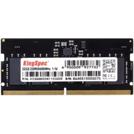 Память DDR5 32GB 5600MHz Kingspec KS5600D5N11032G RTL PC5-44800 CL40 SO-DIMM 288-pin 1.1В single rank Ret