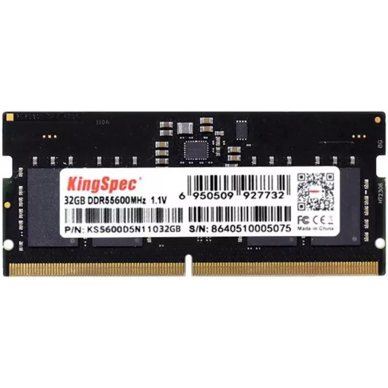 Память DDR5 32GB 5600MHz Kingspec KS5600D5N11032G RTL PC5-41600 CL40 SO-DIMM 288-pin 1.1В single rank Ret