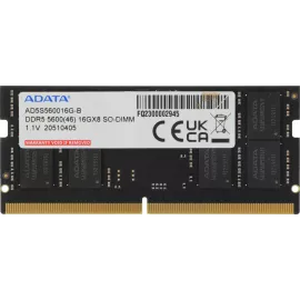 Память DDR5 16GB 5600MHz A-Data AD5S560016G-B Tray PC5-44800 CL46 SO-DIMM 262-pin 1.1В single rank Tray