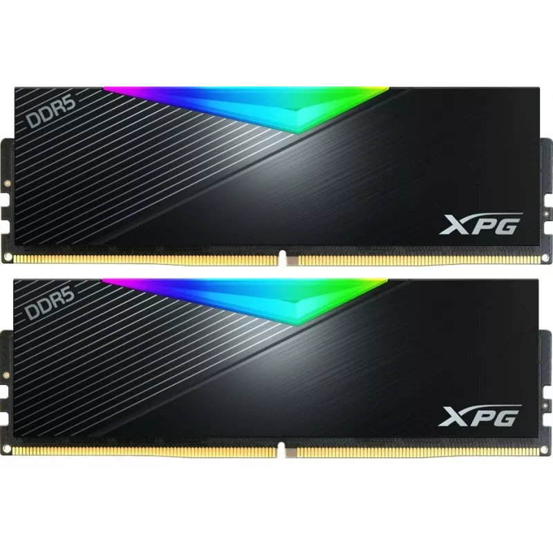 Память DDR5 2x16GB 6000MHz A-Data AX5U6000C3016G-DCLARBK XPG Lancer RGB RTL Gaming PC5-48000 CL30 DIMM UDIMM ECC 288-pin 1.4В kit single rank с радиатором Ret