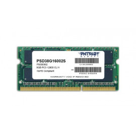 Память DDR3 8Gb 1600MHz Patriot PSD38G16002S RTL PC3-12800 CL11 SO-DIMM 204-pin 1.5В