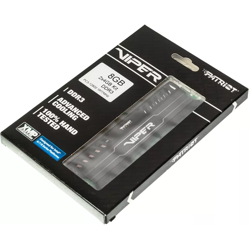 Память DDR3 2x4GB 1600MHz Patriot PV38G160C9K Viper 3 RTL Gaming PC3-12800 CL9 DIMM 240-pin 1.5В с радиатором Ret