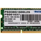 Память DDR3L 8Gb 1600MHz Patriot PSD38G1600L2S RTL PC3-12800 CL11 SO-DIMM 204-pin 1.35В dual rank Ret