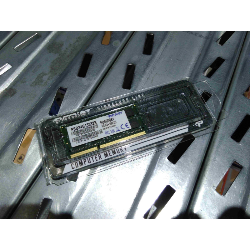Память DDR3 4Gb 1333MHz Patriot PSD34G13332S RTL PC3-10600 CL9 SO-DIMM 204-pin 1.5В dual rank Ret