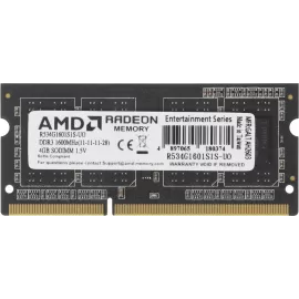 Память DDR3 4Gb 1600MHz AMD R534G1601S1S-UO OEM PC3-12800 CL11 SO-DIMM 204-pin 1.5В OEM