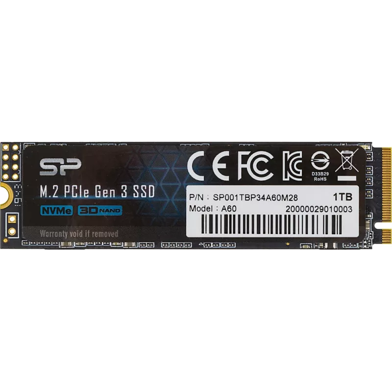 Накопитель SSD Silicon Power PCIe 3.0 x4 1TB SP001TBP34A60M28 M-Series M.2 2280