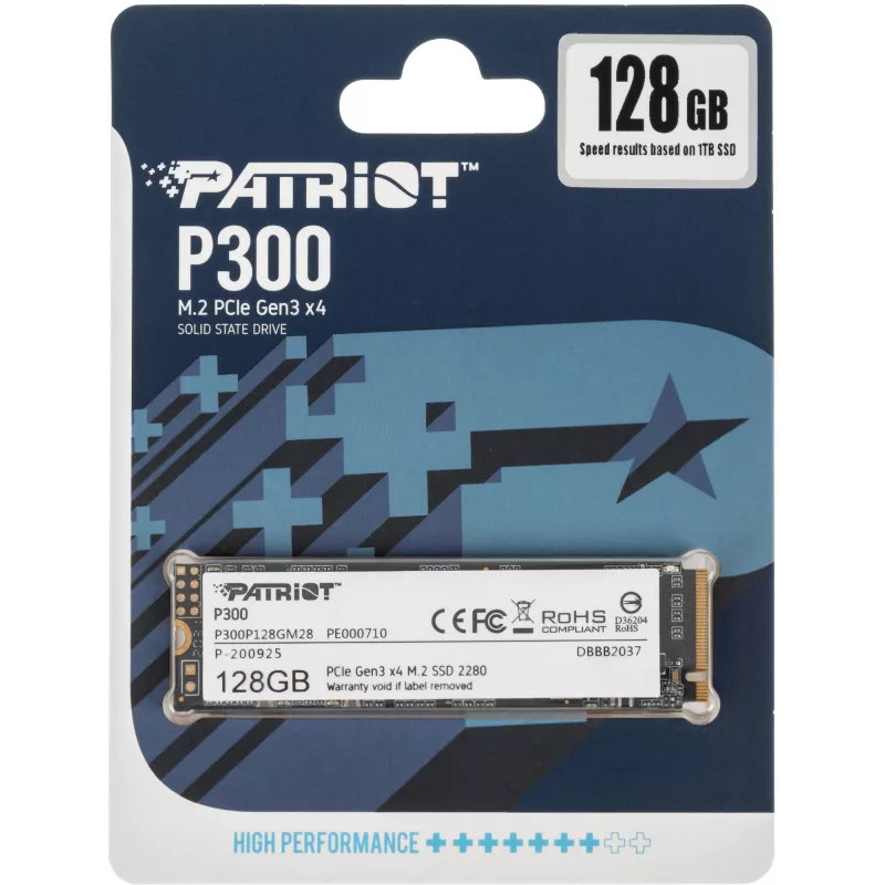 Накопитель SSD Patriot PCIe 3.0 x4 128GB P300P128GM28 P300 M.2 2280