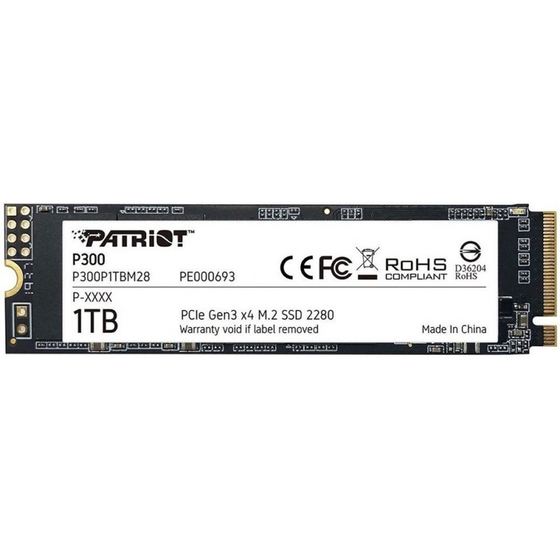 Накопитель SSD Patriot PCIe 3.0 x4 1TB P300P1TBM28 P300 M.2 2280