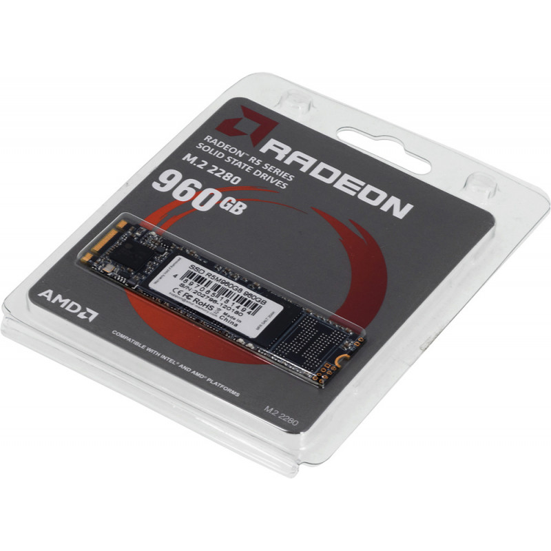 Накопитель SSD AMD SATA-III 960GB R5M960G8 Radeon M.2 2280 Накопитель SSD AMD SATA-III 960GB R5M960G8 Radeon M.2 2280