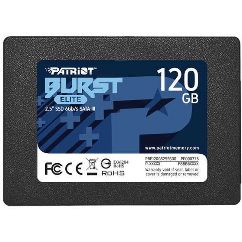 Накопитель SSD Patriot SATA-III 120GB PBE120GS25SSDR Burst Elite 2.5