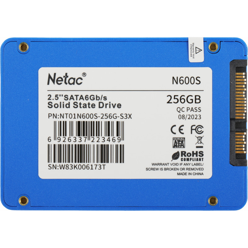 Накопитель SSD Netac SATA-III 256GB NT01N600S-256G-S3X N600S 2.5