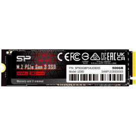 Накопитель SSD Silicon Power PCI-E 3.0 x4 500Gb SP500GBP34UD8005 UD80 M.2 2280