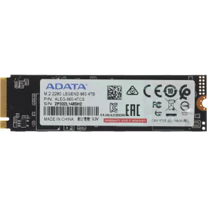  SSD AData PCIe 40 x4 4TB ALEG9604TCS Legend 960 M2 2280