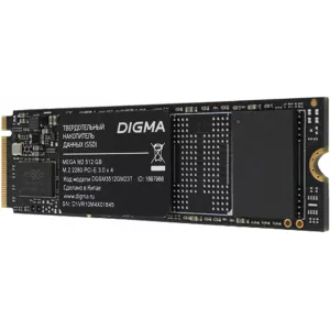  SSD Digma PCIe 30 x4 512GB DGSM3512GM23T Mega M2 M2 2280