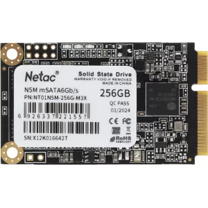  SSD Netac SATAIII 256GB NT01N5M256GM3X N5M mSATA