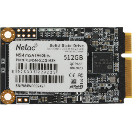 Накопитель SSD Netac mSATA 512Gb NT01N5M-512G-M3X N5M mSATA