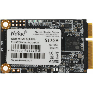  SSD Netac SATAIII 512GB NT01N5M512GM3X N5M mSATA