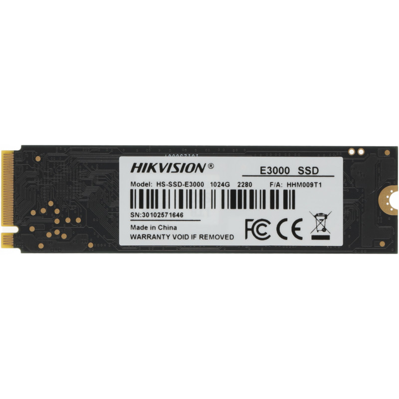 Накопитель SSD Hikvision PCIe 3.0 x4 1TB HS-SSD-E3000/1024G HS-SSD-E3000/1024G Hiksemi E3000 M.2 2280