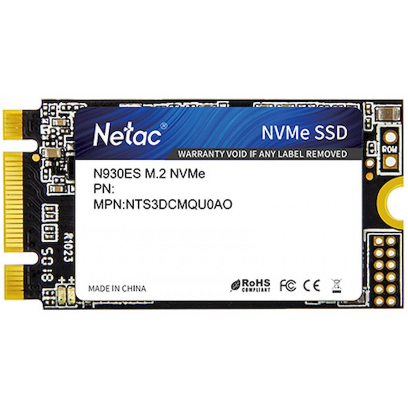 Накопитель SSD Netac PCIe 3.0 x2 128GB NT01N930ES-128G-E2X N930ES M.2 2242 Накопитель SSD Netac PCIe 3.0 x2 128GB NT01N930ES-128G-E2X N930ES M.2 2242