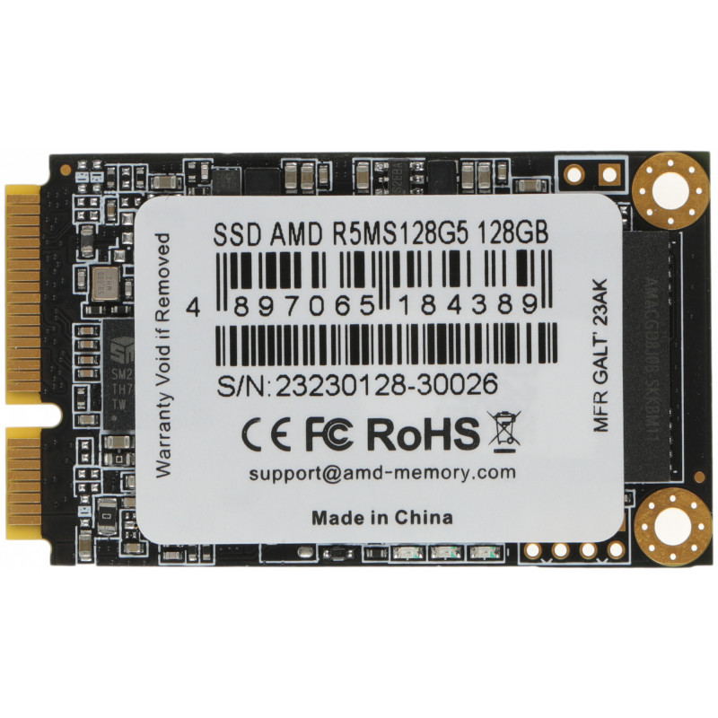Накопитель SSD AMD SATA 128GB R5MS128G5 Radeon R5 mSATA Накопитель SSD AMD SATA 128GB R5MS128G5 Radeon R5 mSATA