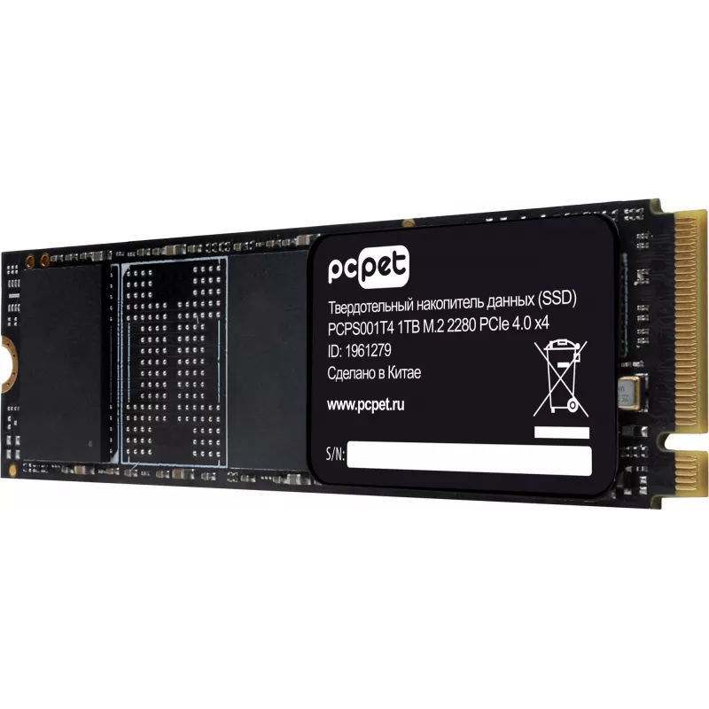 Накопитель SSD PC Pet PCIe 4.0 x4 1TB PCPS001T4 M.2 2280 OEM