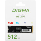 Накопитель SSD Digma PCIe 4.0 x4 512GB DGSM4512GP73T Meta P7 M.2 2280