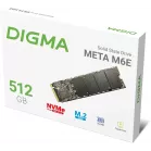 Накопитель SSD Digma PCIe 4.0 x4 512GB DGSM4512GM6ET Meta M6E M.2 2280