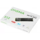 Накопитель SSD Digma PCIe 4.0 x4 512GB DGSM4512GM6ET Meta M6E M.2 2280