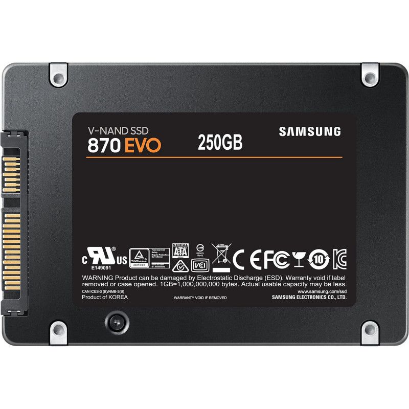 Накопитель SSD Samsung SATA-III 250GB MZ-77E250B/KR 870 EVO 2.5" Накопитель SSD Samsung SATA-III 250GB MZ-77E250B/KR 870 EVO 2.5"