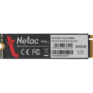  SSD Netac PCIe 40 x4 500GB NT01NV5000T500E4X NV5000t M2 2280