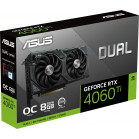 Видеокарта Asus PCI-E 4.0 DUAL-RTX4060TI-O8G NVIDIA GeForce RTX 4060TI 8Gb 128bit GDDR6 2520/18000 HDMIx1 DPx3 HDCP Ret