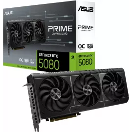 Видеокарта Asus PCI-E 5.0 PRIME-RTX5080-O16G NVIDIA GeForce RTX 5080 16Gb 256bit GDDR7 2655/30000 HDMIx1 DPx3 HDCP Ret