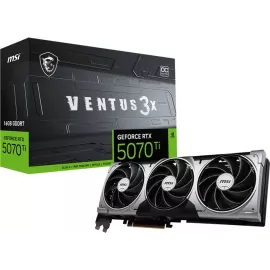 Видеокарта MSI PCI-E 5.0 RTX 5070 TI 16G VENTUS 3X OC NVIDIA GeForce RTX 5070TI 16Gb 256bit GDDR7 2482/28000 HDMIx1 DPx3 HDCP Ret