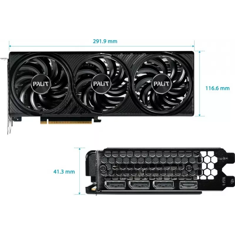 Видеокарта Palit PCI-E 5.0 PA-RTX5060Ti INFINITY 3 NVIDIA GeForce RTX 5060TI 16Gb 128bit GDDR7 2407/28000 HDMIx1 DPx3 HDCP Ret